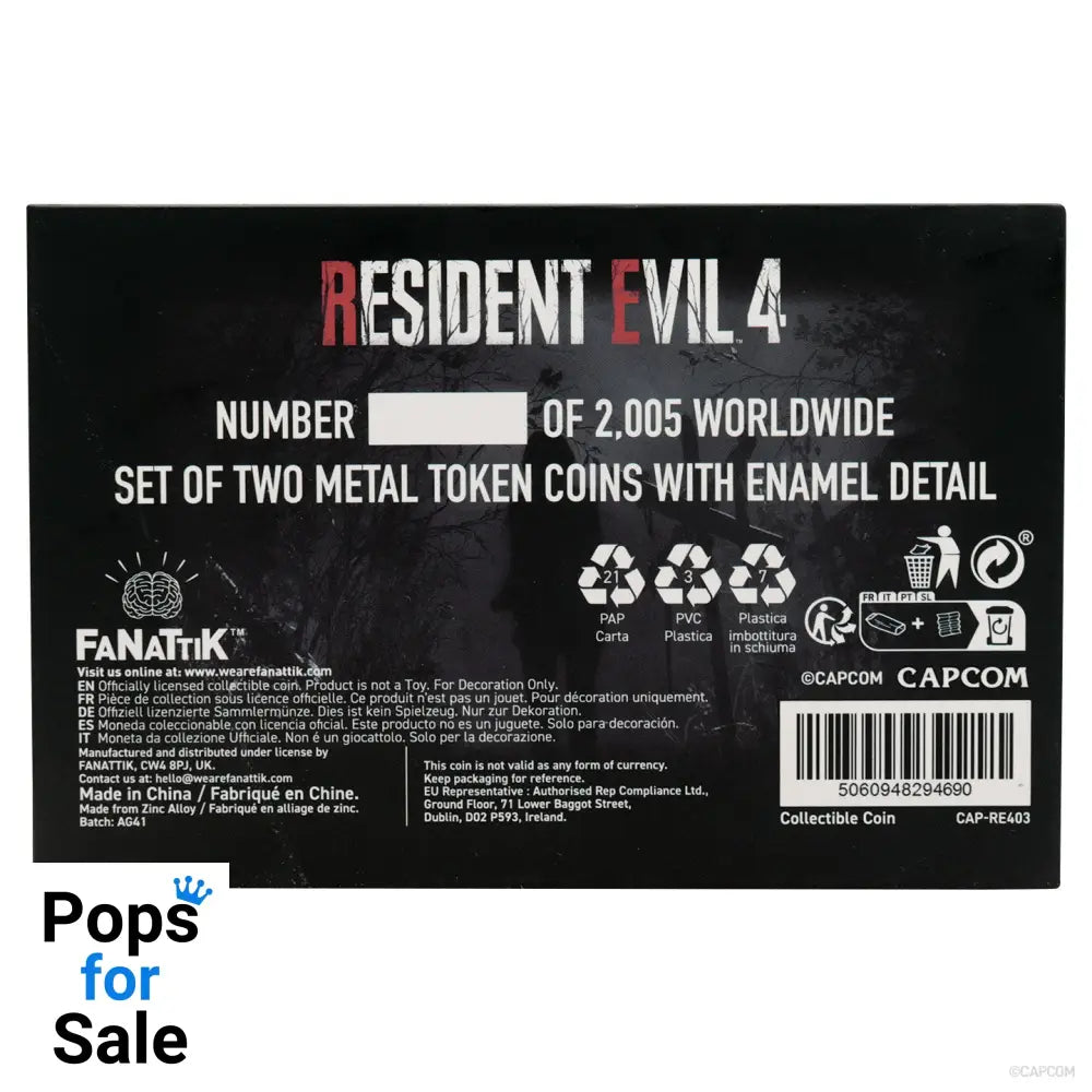 Resident Evil 4 Set of Two Tokens Coin