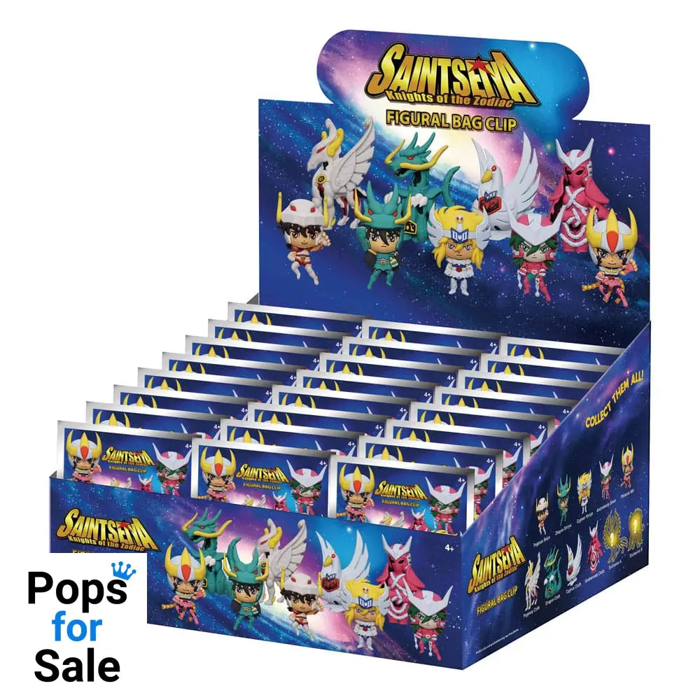 Saint Seiya 3D Foam Bag Clips Series 1 Display (24) Keyrings,Blind Boxes