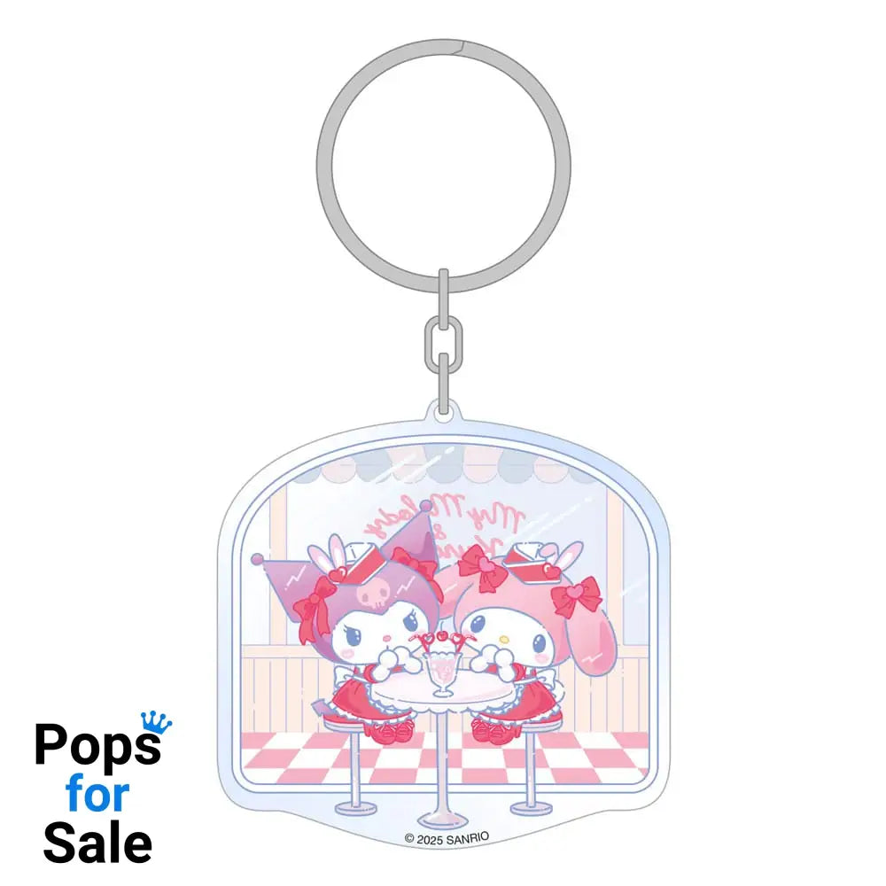 Sanrio Acrylic Keychain Hello Kitty & Friends American Diner 6 cm Keyrings