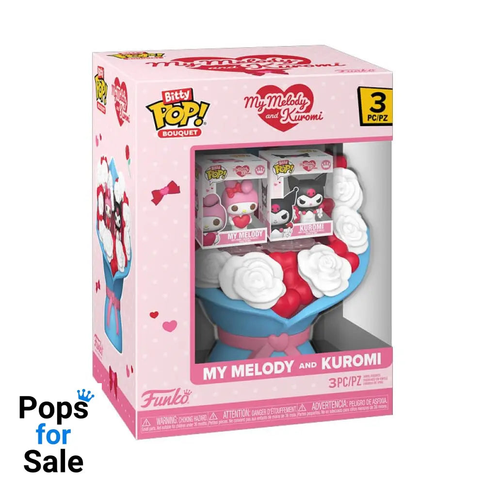 Sanrio Bitty POP! Bouquet Vinyl Figure 2-Pack My Melody & Kuromi (Valentine) 4 cm