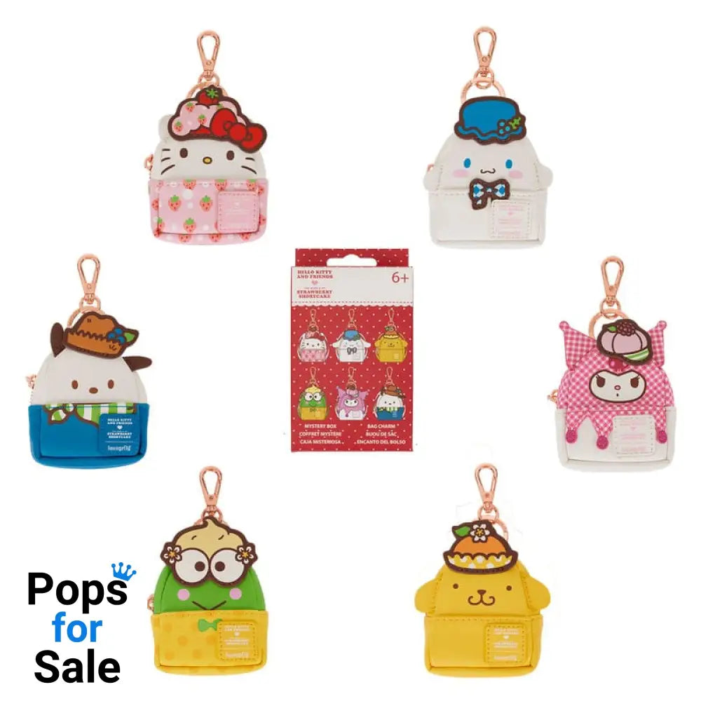 Sanrio by Loungefly Keychains Mini Backpack Strawberry Shortcake Blind Box Assortment (15) Pins & Brooches,Blind Boxes