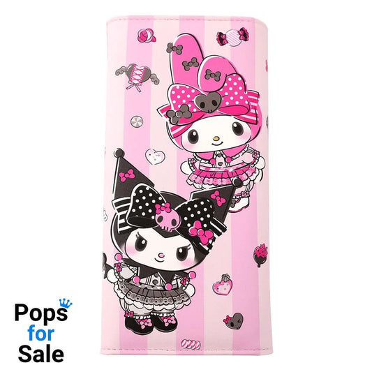 Sanrio Pink Black Party Series Coin Purse Kuromi & My Melody