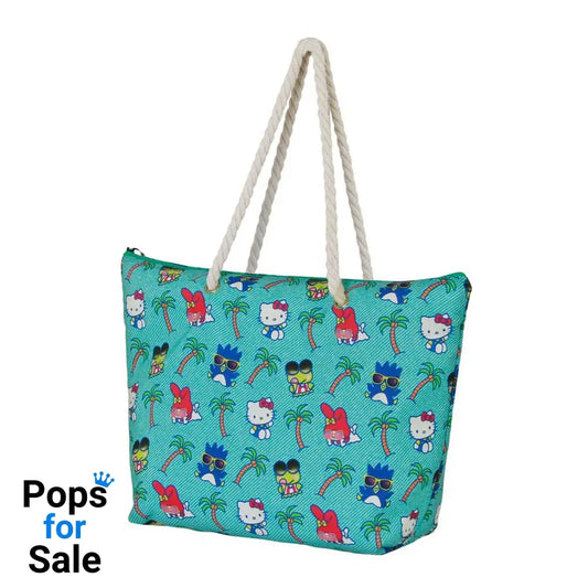 Sanrio Soleil Beach Bag Hello Kitty Palms Turquoise
