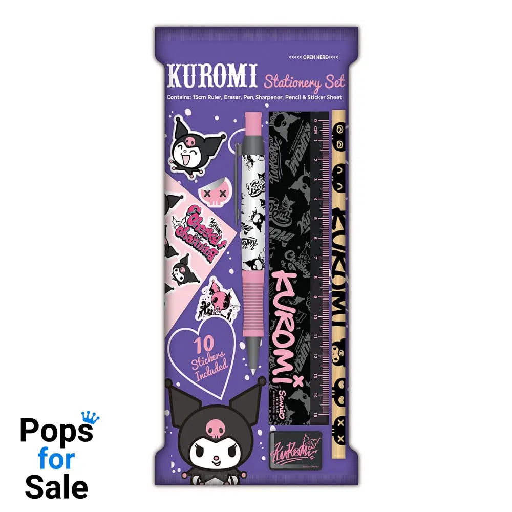 Sanrio Stationery Set 6-Pack Kuromi Stationery