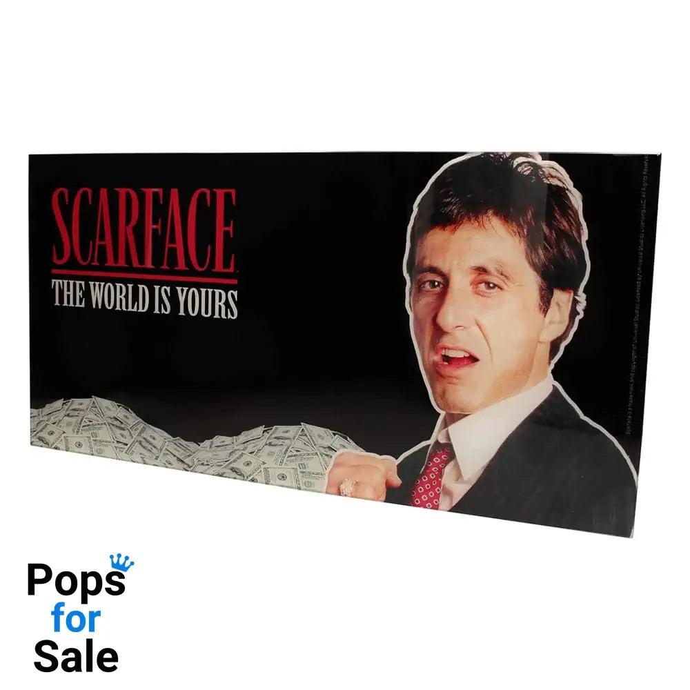Scarface Glass Poster The World Is Yours (Black Background) 60 x 30 cm Posters & Wallscrolls