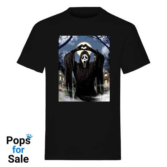 Scream T-Shirt Ghost Face Hearts Size XL