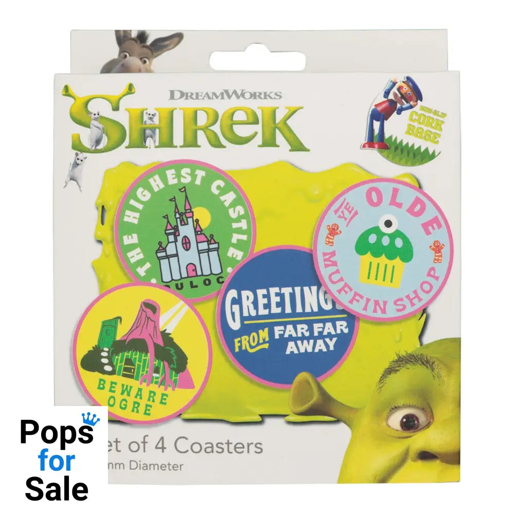 Shrek Set of 4 Metal Coasters