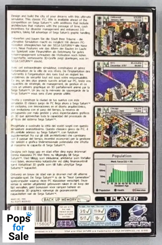 Sim City 2000 for SEGA Saturn