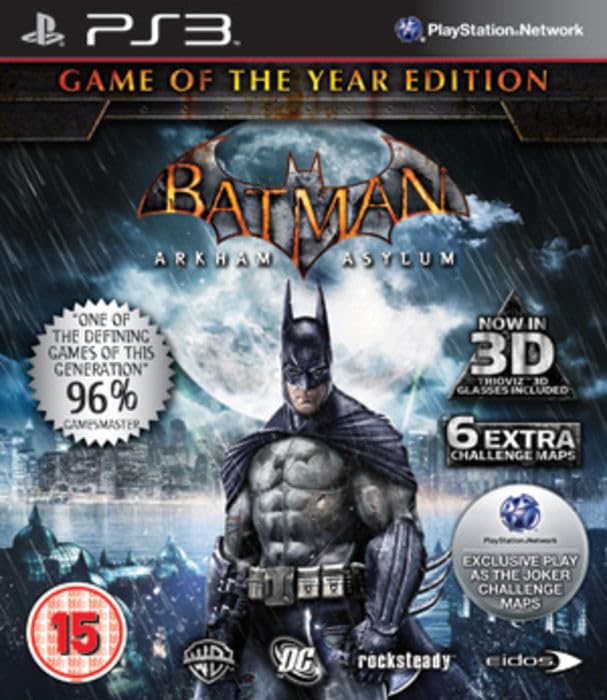 Batman: Arkham Asylum Game of the Year Edition for Sony Playstation 3 (PS3)