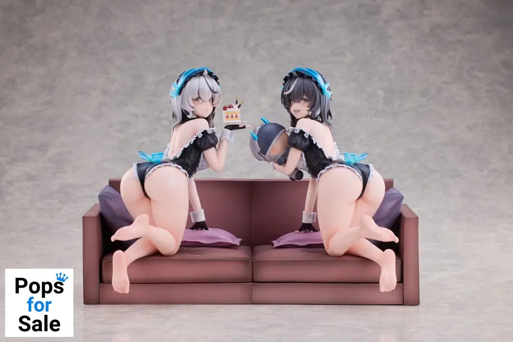 Snowbreak Containment Zone PVC Statues 2-Pack 1/6 Cherno & Meursault Apprentice Maid Ver. Deluxe Edition 19 cm