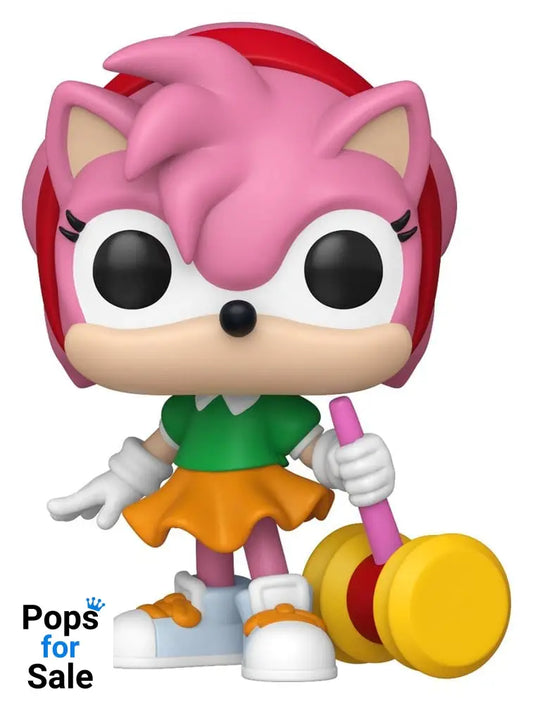 Sonic - The Hedgehog POP! Games Vinyl Figures Amy Rose with Piko Hammer with Chase 9 cm Assortment (6)