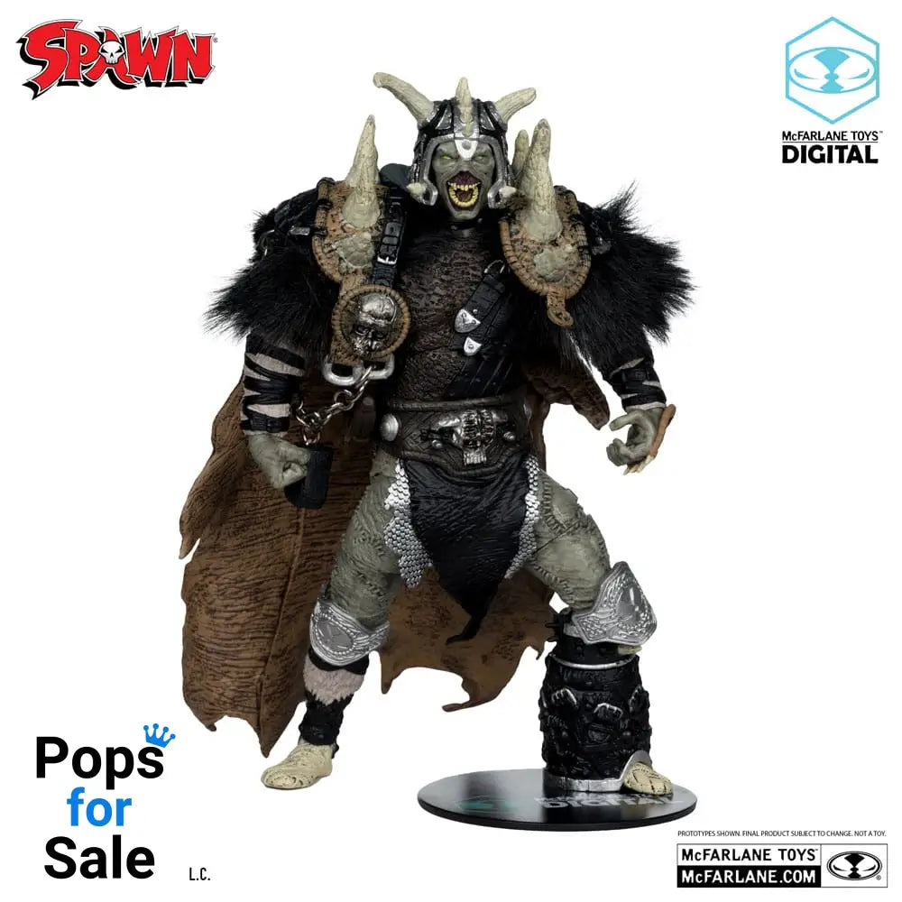 Spawn Action Figure Bloodaxe with Horse (Spawn: The Dark Ages) (McFarlane Toys 30th Anniversary) (Gold Label) 18 cm