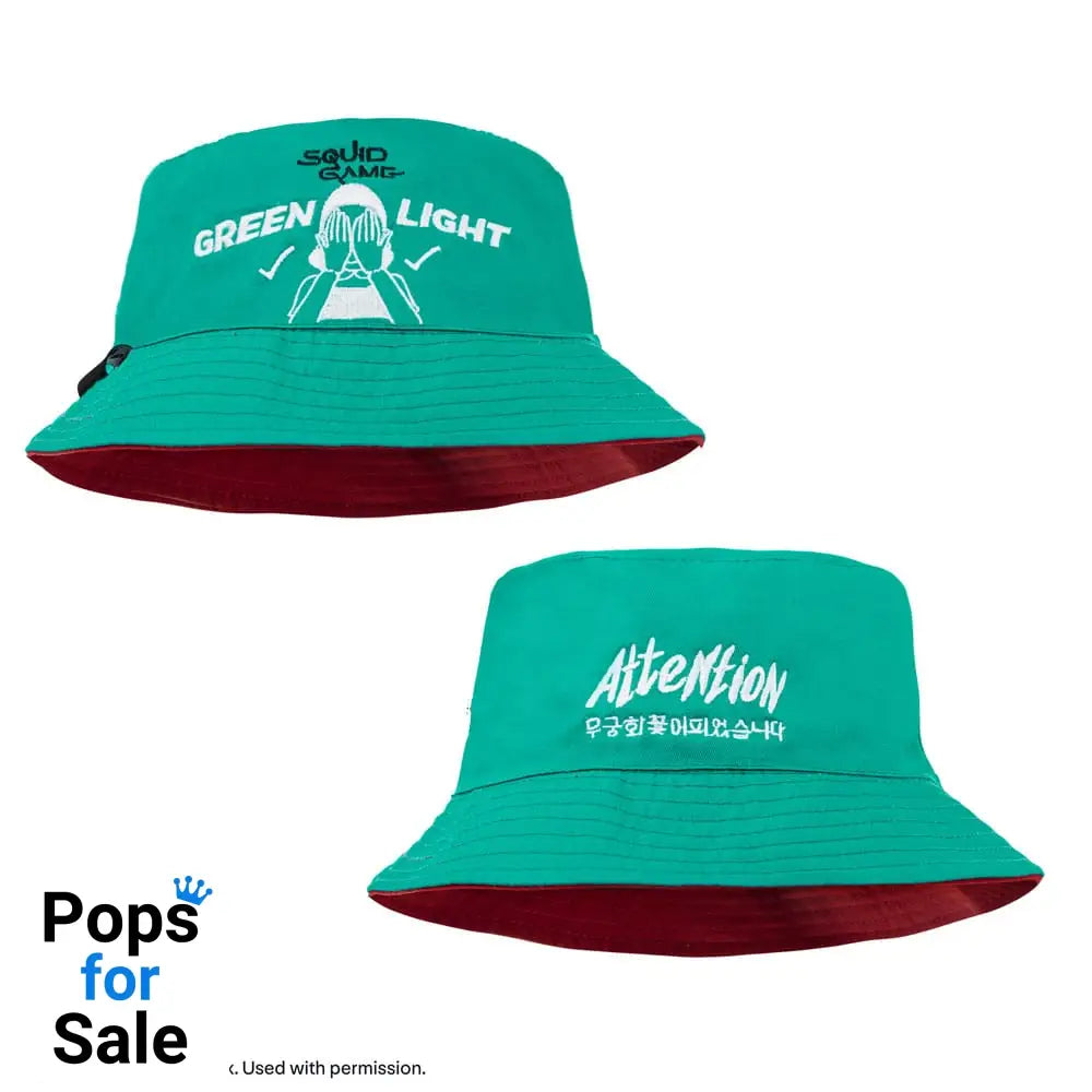 Squid Game Bucket Hat Red light green light Beanies & Caps