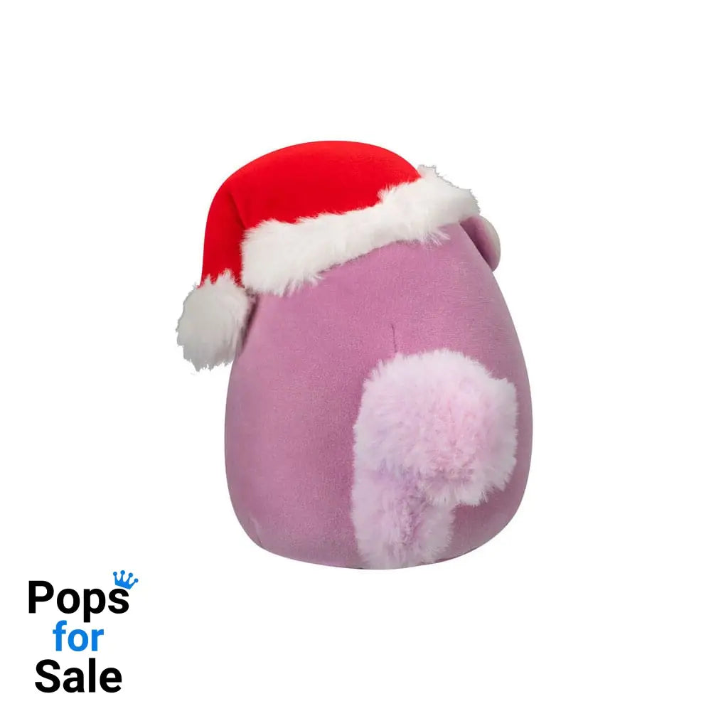 Squishmallows Plush Figure Allina the Plum Squirrel with Santa Hat 12 cm