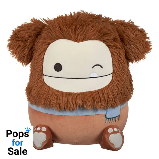 Squishmallows Plush Figure Winking Brown Bigfoot with Scarf Benny 30 cm