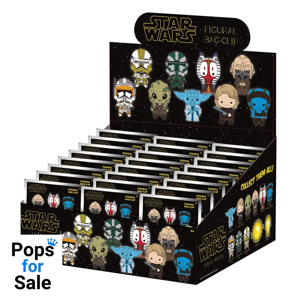 Star Wars-EP III Revenge Of Sith 3D PVC Bag Clips Series 1 Display (24) Keyrings