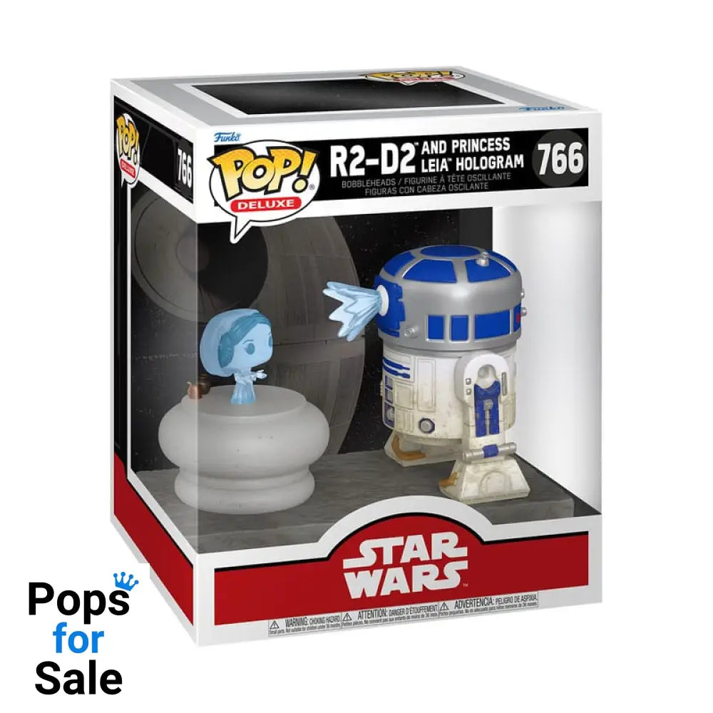Star Wars POP! Deluxe Vinyl Figure R2D2 w/Leia 9 cm
