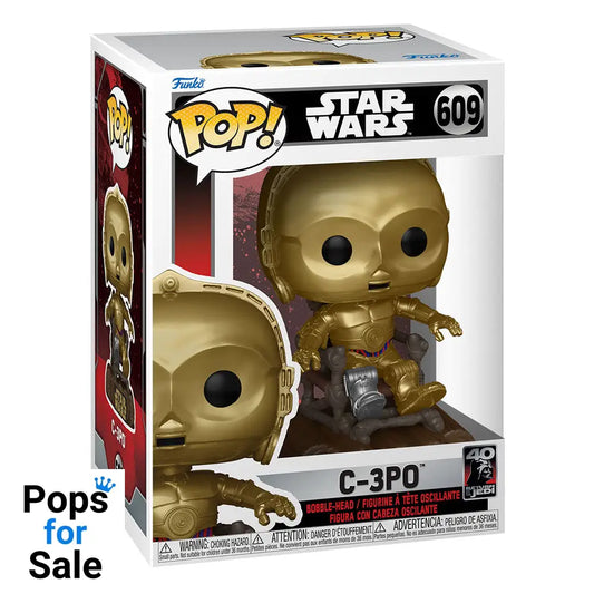 Star Wars Return of the Jedi 40th Anniversary POP! Vinyl Figure C3P0 in chair 9 cm