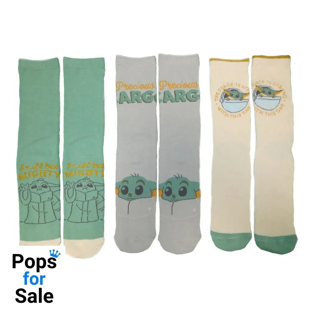 Star Wars The Mandalorian Socks 3-Pack Grogu S-M Footwear