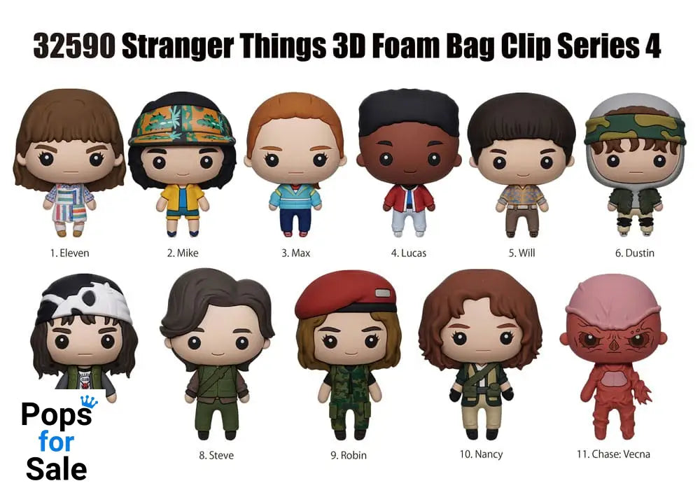 Stranger Things 3D PVC Bag Clips Series 4 Display (24)