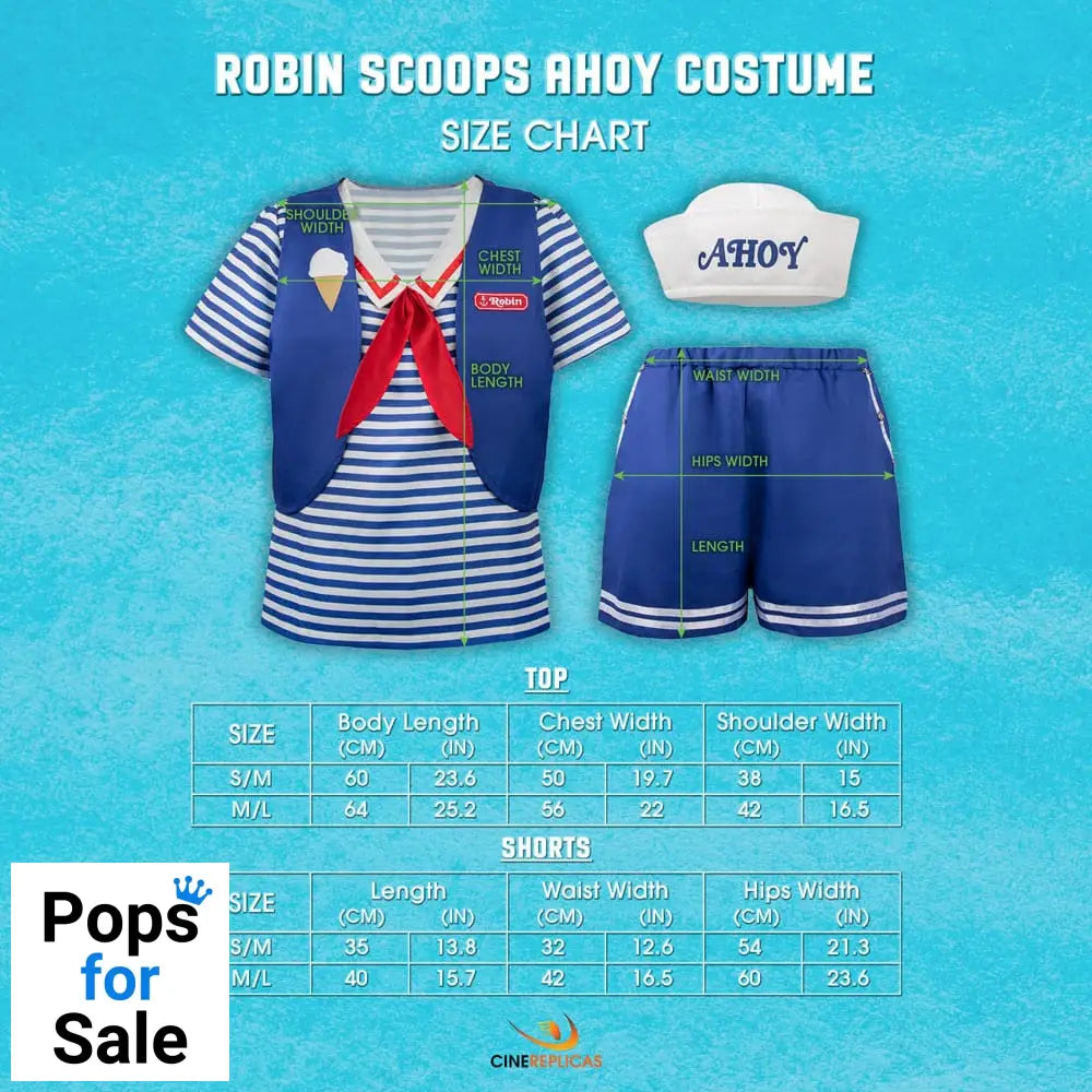 Stranger Things: Scoops Ahoy Robin Costume Size S/M