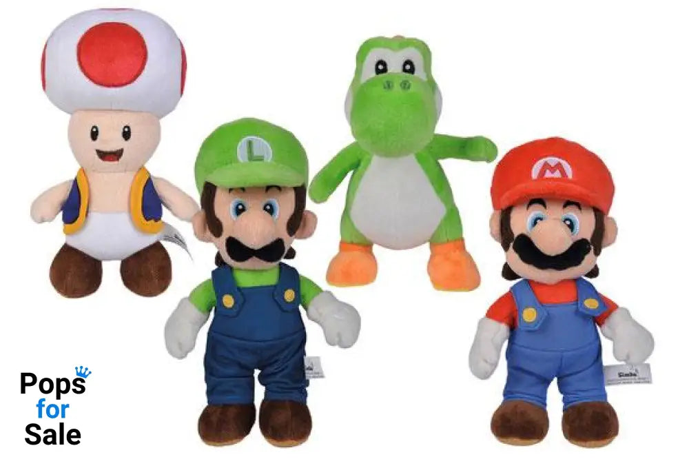 Super Mario Plush Figures All Stars 20 cm Assortment (12) Plushes