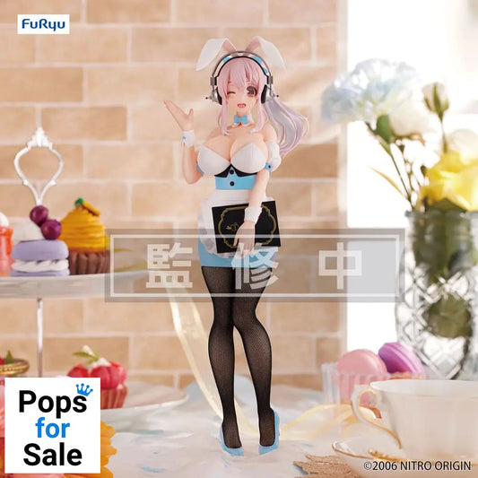 Super Sonico BiCute Bunnies PVC Statue Waitress Light Blue Color Ver. 28 cm