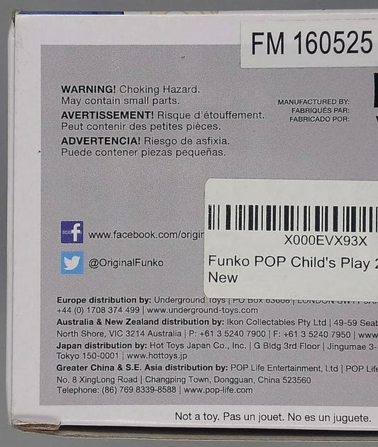 #56 Chucky - Horror - Child's Play 2 - Box Damaged Funko POP