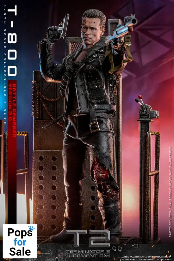 Terminator 2 Movie Masterpiece Action Figure 1/6 T-800 Battle Damaged Version 2.0 32 cm