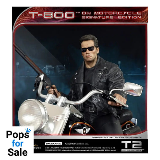 Terminator 2 Statue T-800 On Motorcycle Limited Signature Edition Exclusive 70 cm