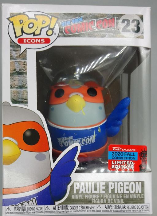 #23 Paulie Pigeon (Blue) - New York - 2020 Con Funko POP