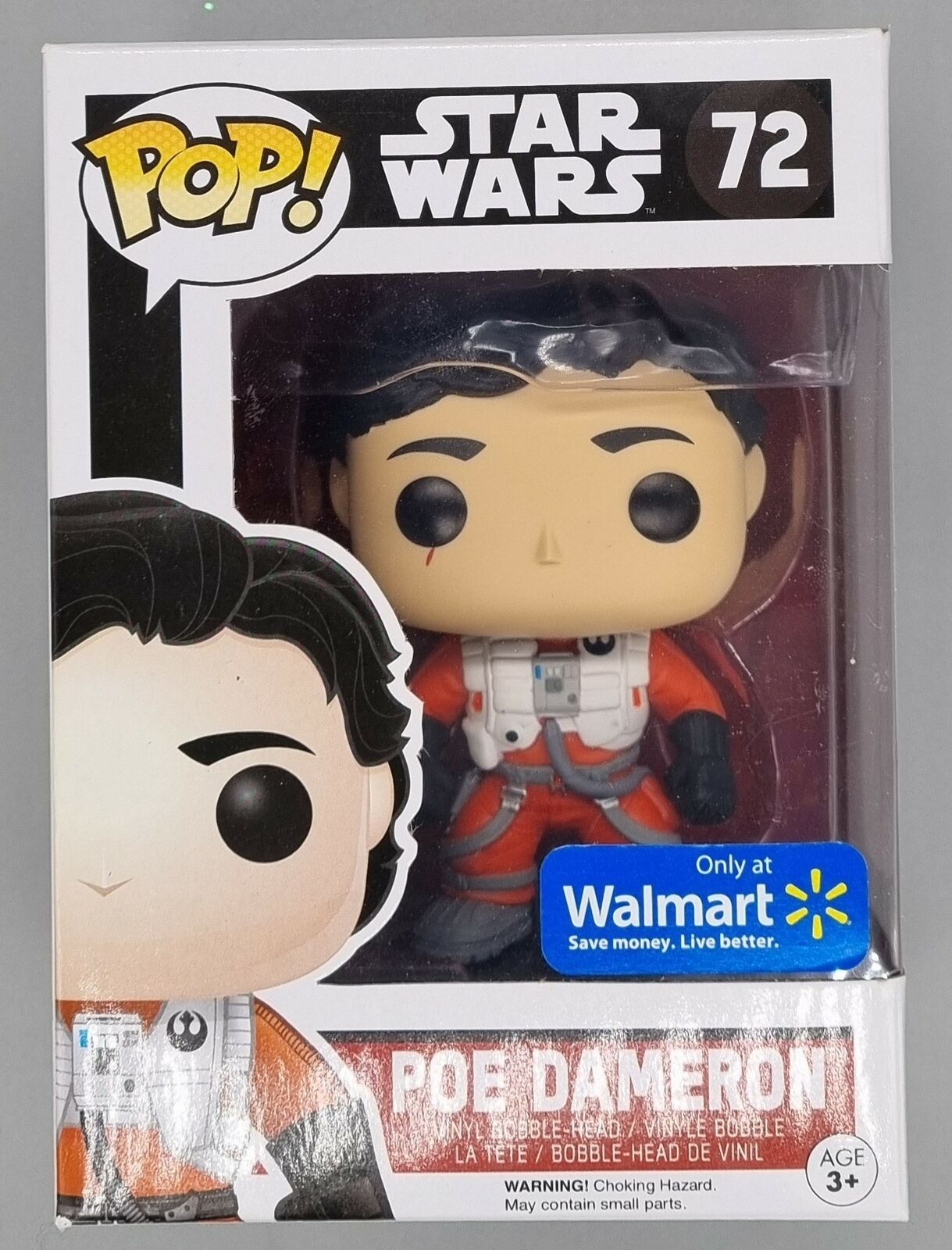 #72 Poe Dameron (No Helmet) - Star Wars Force Awakens Funko POP