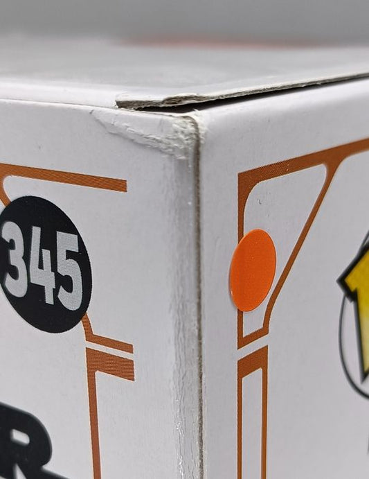 345 The Mandalorian (Beskar Armor Red) Chrome Star Wars Funko POP - Box Damaged