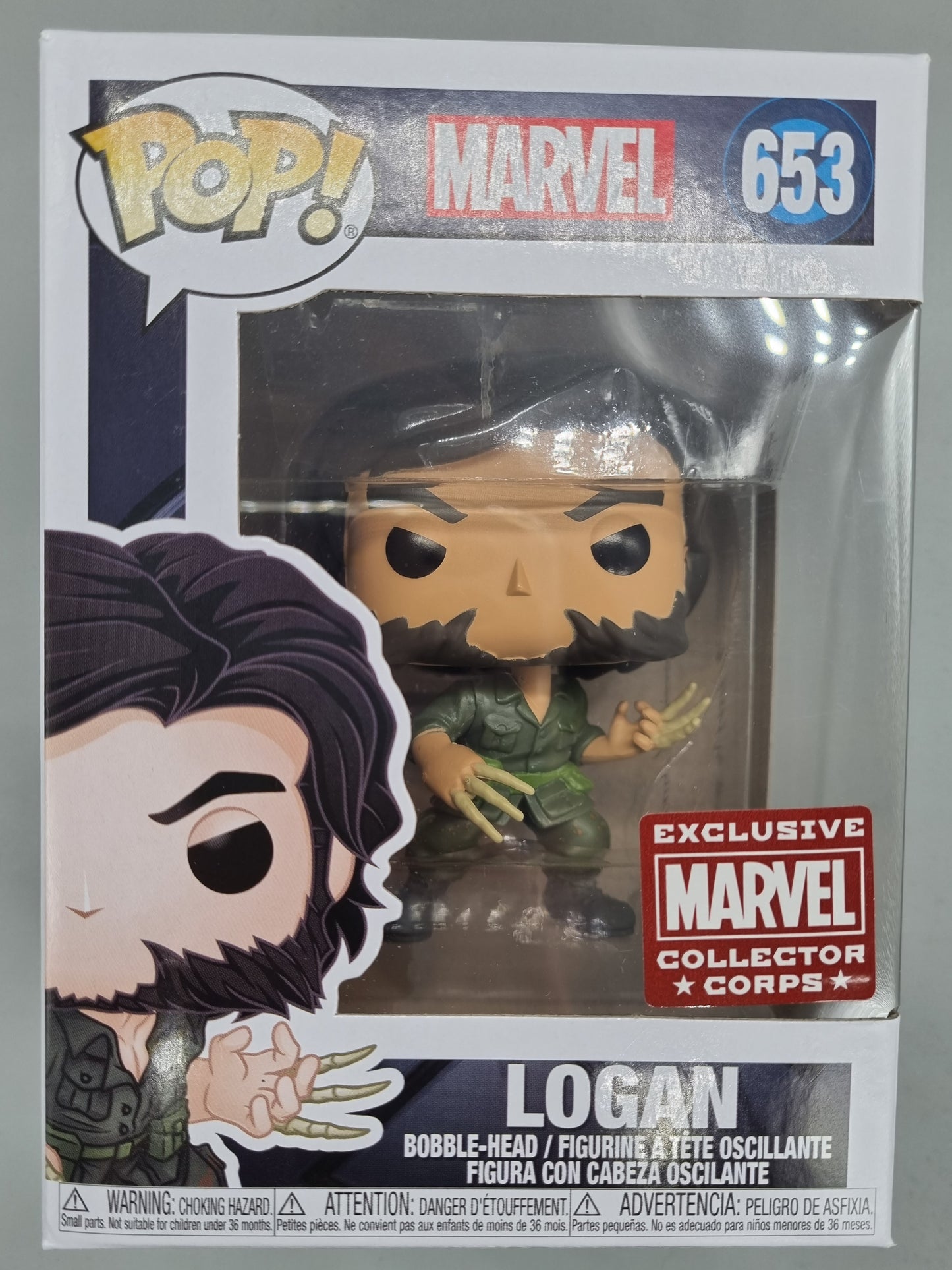 #653 Logan (w/ Bone Claws) - Marvel Collectors Corps Funko POP