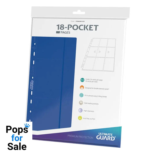 Ultimate Guard 18-Pocket Pages Side-Loading (10) - Blue