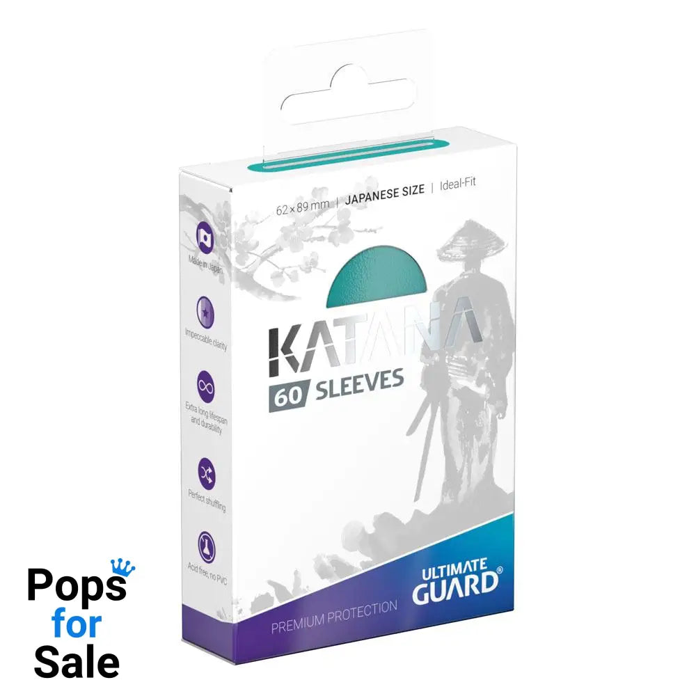 Ultimate Guard Katana Sleeves Japanese Size (60) - Turquoise Card Sleeves (Japanese Size)