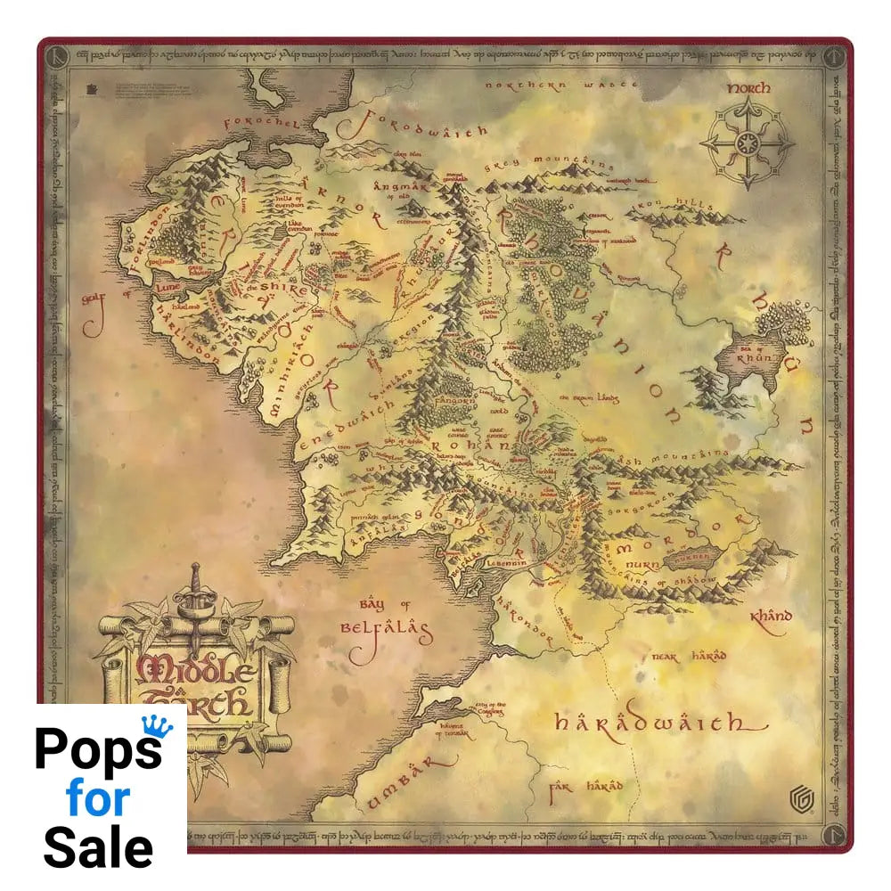Ultimate Guard Play-Mat Oversized 61x 61cm The Lord of the Rings™ "Places of Middle-earth"