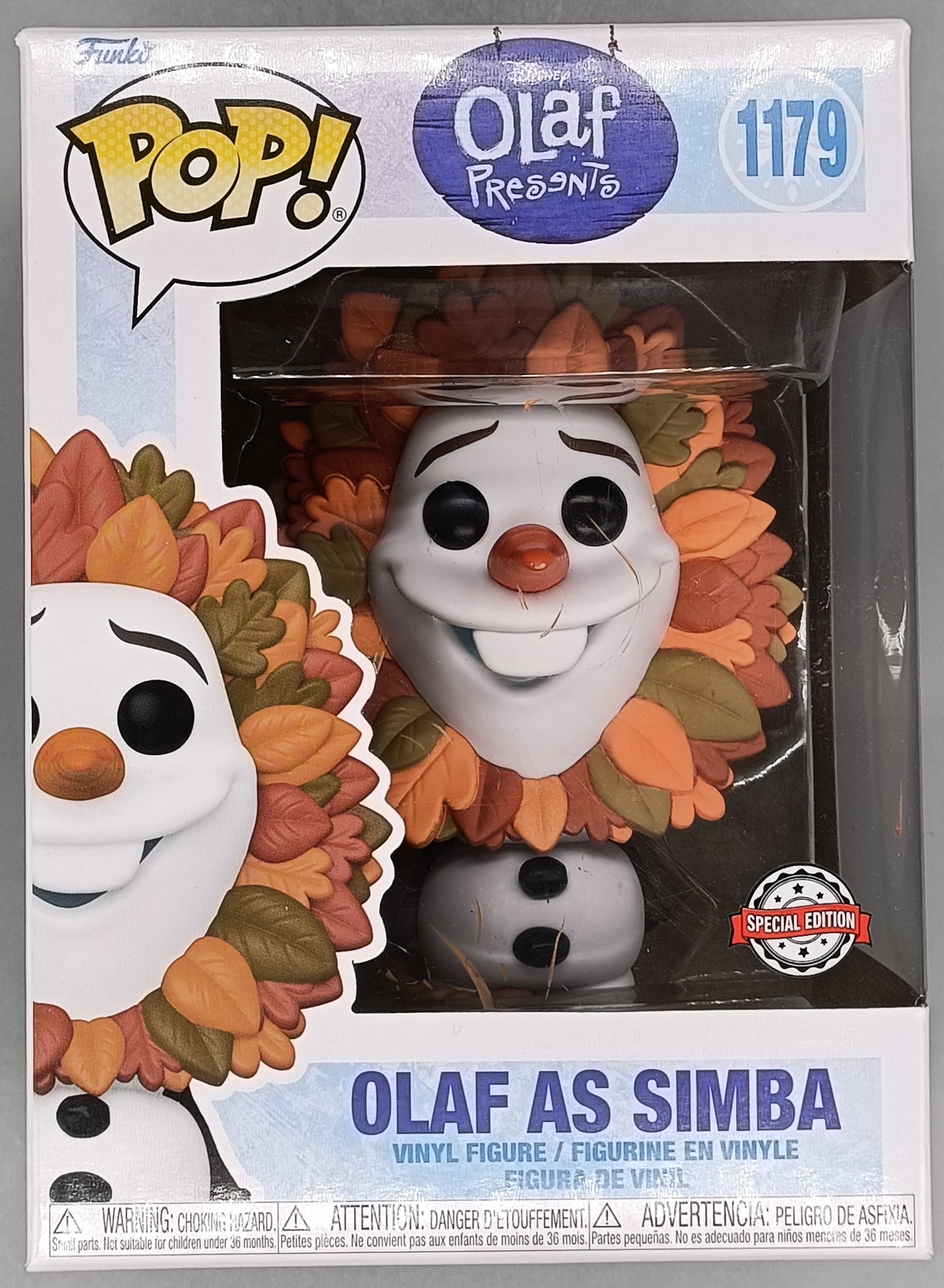 #1179 Olaf as Simba - Disney Olaf Presents - Box Damaged Funko POP
