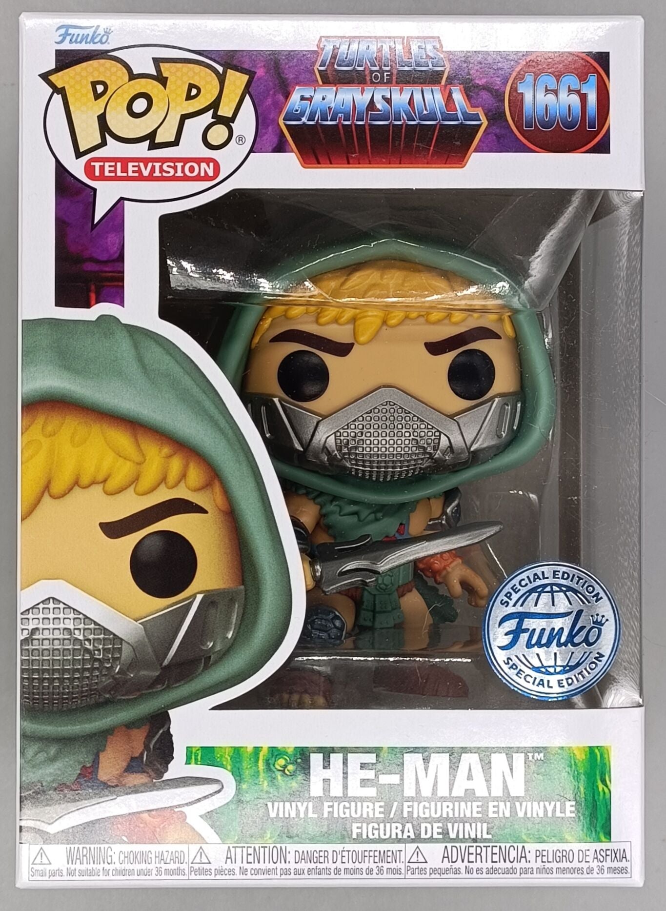 1661 He-Man - Turtles of Grayskull - MOTUxTMNT Funko POP - Brand New