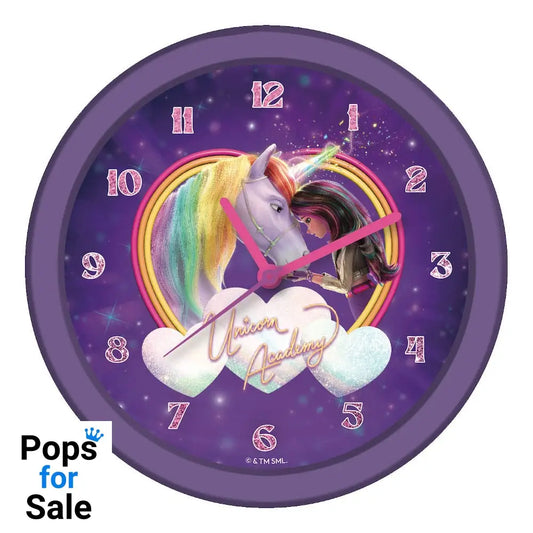 Unicorn Academy Wall Clock Glow in the Dark
