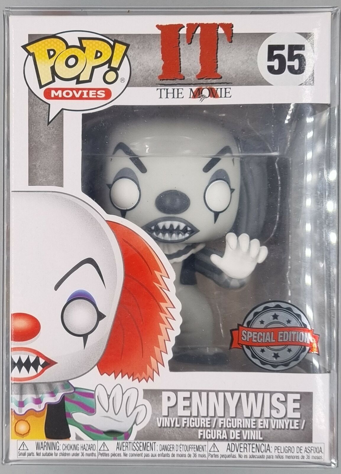 55 Pennywise - B&W - Horror - IT Funko POP