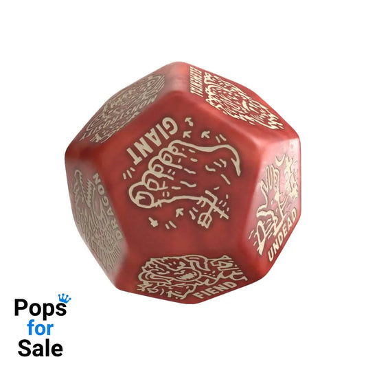 Viridian Jumbo Dice Monster Generator Die D12 Red