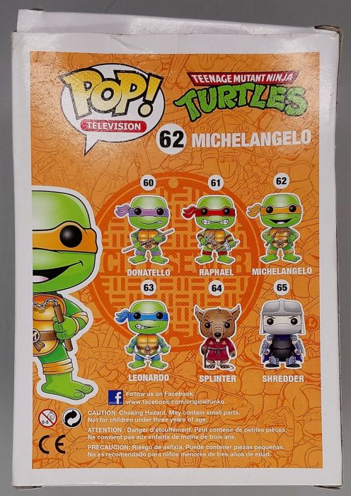 62 Michelangelo - Teenage Mutant Ninja Turtles - Box Damaged Funko POP