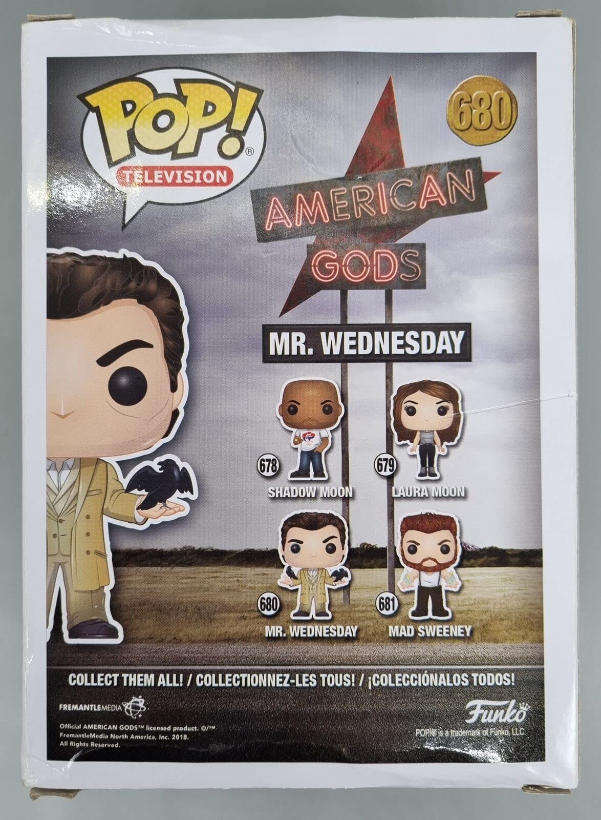 680 Mr. Wednesday - American Gods - Funko POP - Box Damaged