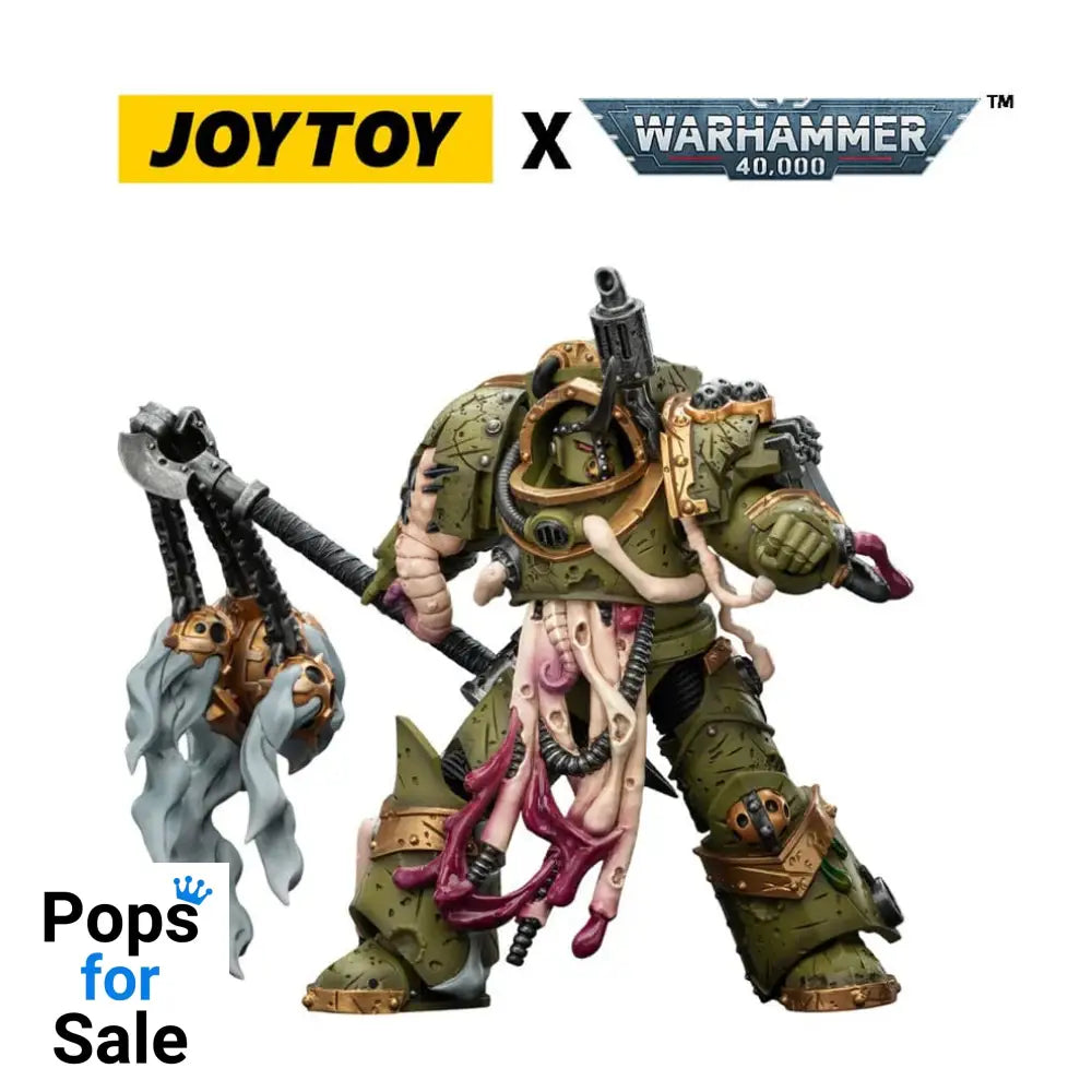 Warhammer 40,000 Action Figure Death Guard Blightlord Terminator 2 with Flail of Corruption 14 cm