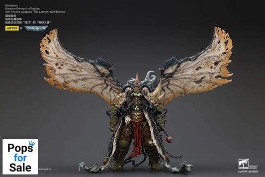Warhammer 40k Action Figure 1/18 Mortarion Daemon Primarch of Nurgle with Ancient weapons The Lantern and Silence 21 cm
