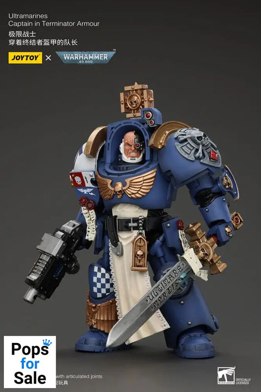 Warhammer 40k Action Figure 1/18 Ultramarines Captain In Terminator Armour 14 cm
