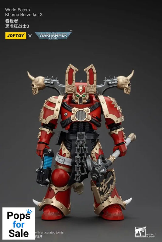 Warhammer 40k Action Figure 1/18 World Eaters Khorne Berzerker 3 13 cm