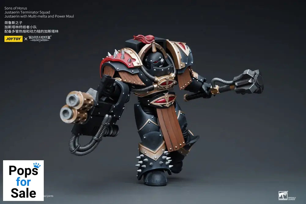 Warhammer The Horus Heresy Action Figure 1/18 Sons of Horus Justaerin Terminator Squad Justaerin with Multi-melta and Power MauL 12 cm