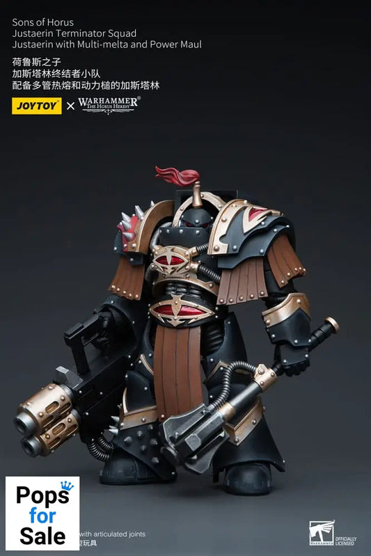 Warhammer The Horus Heresy Action Figure 1/18 Sons of Horus Justaerin Terminator Squad Justaerin with Multi-melta and Power MauL 12 cm